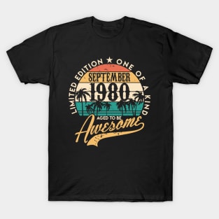 40th birthday gifts for men and women September 1980 gift 40 T-Shirt